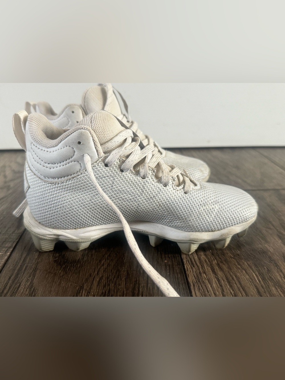 Under Armour White Kids' Cleats - Mesh Athletic Sneakers